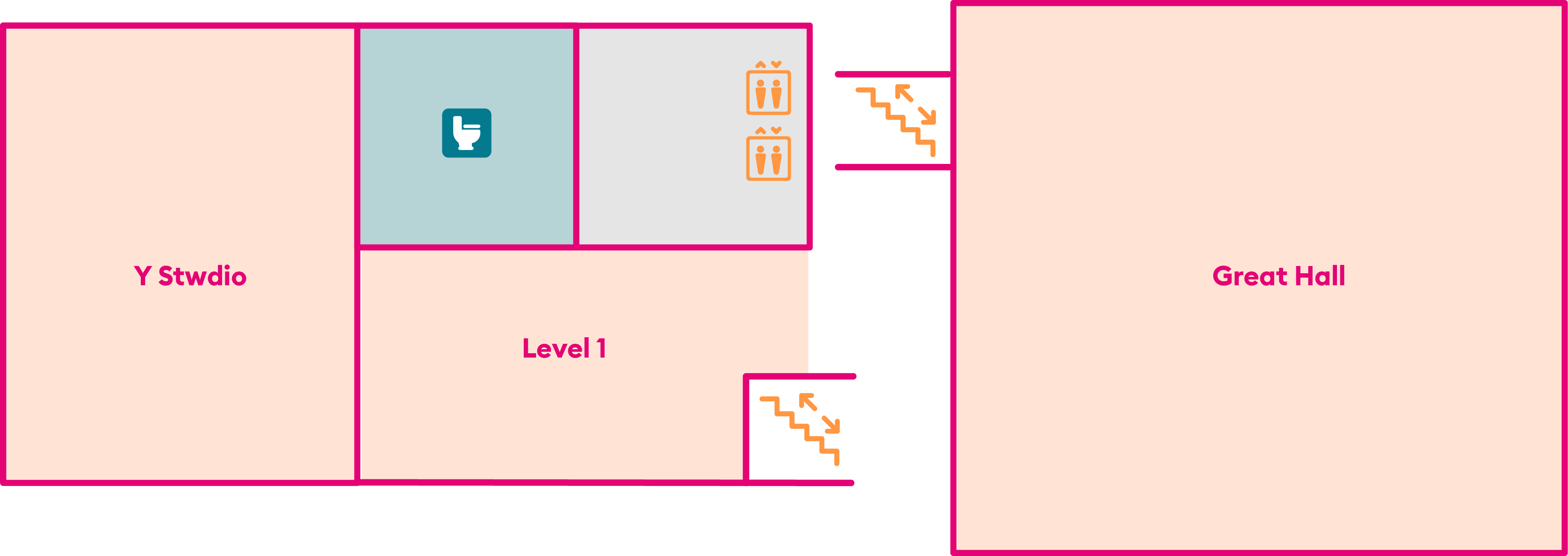 First floor map of the Students' Union building